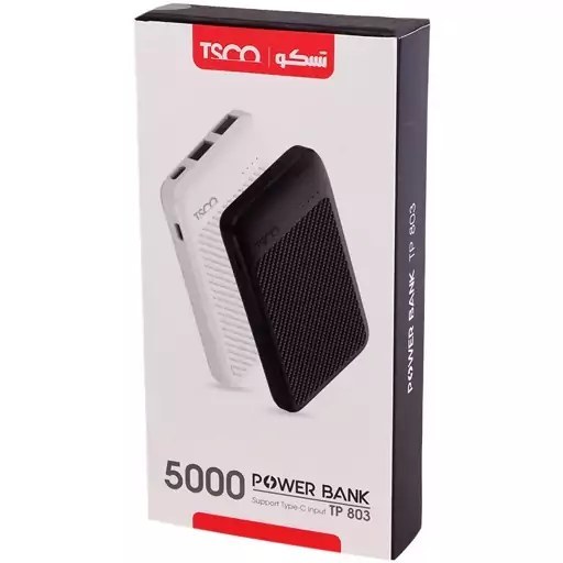 پاوربانک TSCO TP803 ظرفیت ۵۰۰۰ میلی‌آمپر